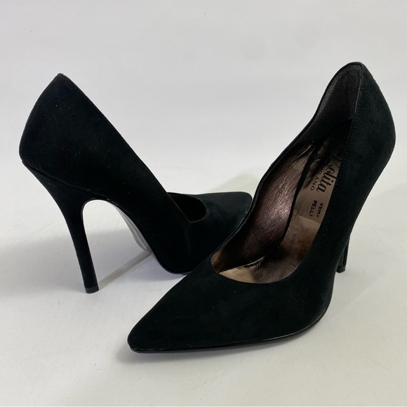 Lolita Milano Black Suede Pumps Stiletto Heels 8 / 38 - Picture 2 of 15